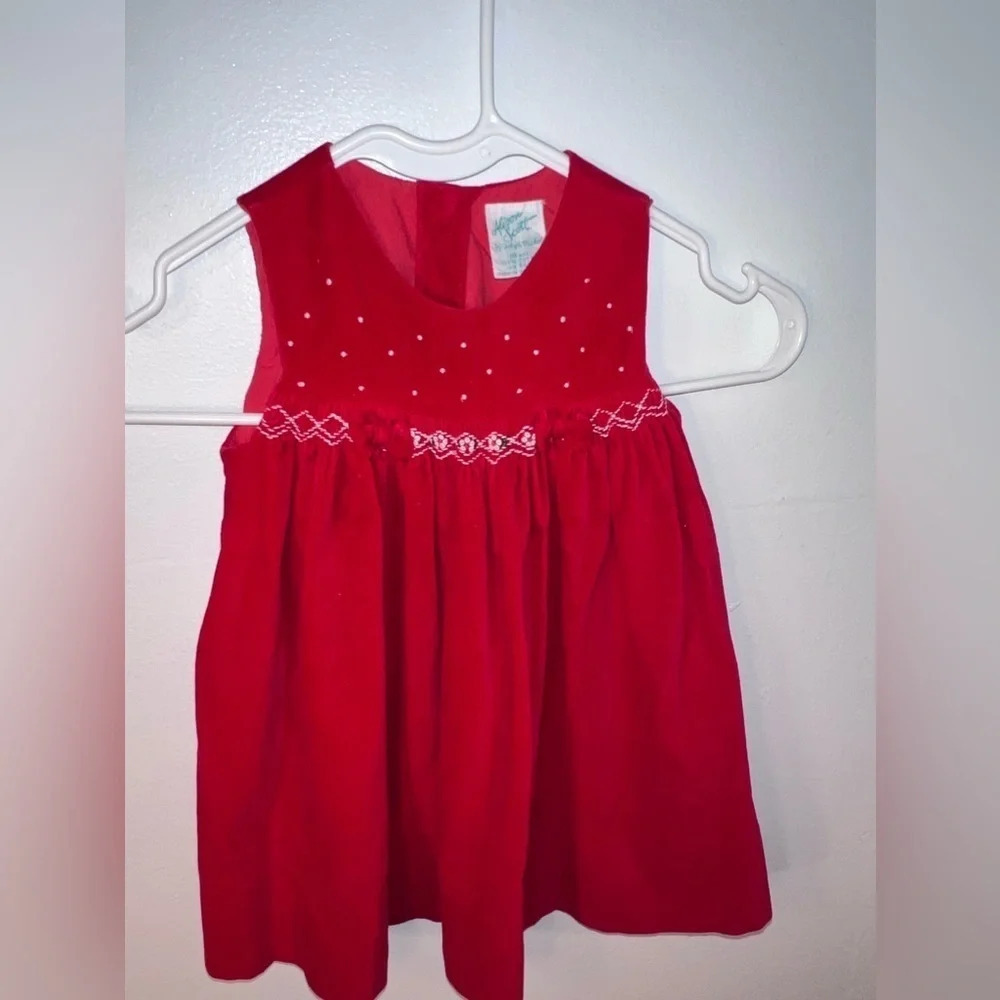 Alison‎ Scott by Jolyn Michael, 18M, sleeveless , pleated  red velvet dress.